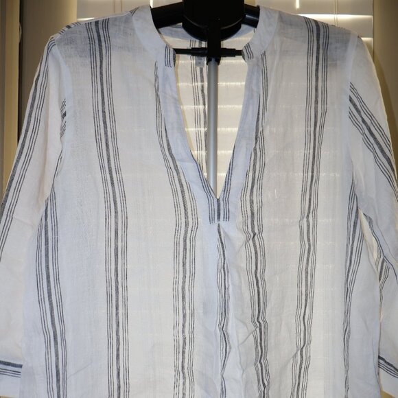 Garnet Hill Linen Tunic – Size XL, Coastal Chic - Picture 5 of 10